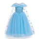 thumbnail image 1 of Vestido de princesa con capa larga de malla y lentejuelas de manga larga para niños, 1 of 5