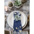thumbnail image 2 of Navy Blue Snowflake Christmas Cloth Napkins Set of 4 Reusable Dinner Napkins, Xmas Winter Snowflake Modern Art Cocktail Napkin Washable Table Napkins for Wedding/Holiday Party/Baby Shower 20"x20", 2 of 7