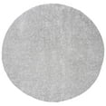 thumbnail image 2 of SAFAVIEH August Carlene Solid Plush Shag Area Rug, Silver, 8'6" x 8'6" Round - Large - Modern Design, Silver, Non-Shedding & Easy Cleaning, Ultra Plush Thick Pile, Ideal for Living Room, Bedroom, 2 of 9