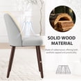 thumbnail image 5 of EOP Upholstered Dining Chairs Set of 4, Farmhouse Fabric Kitchen Chairs with Solid Wood Legs, Modern Restaurant & Cafe Side Chairs for Home Dining Room, Light Gray, 5 of 10
