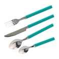 thumbnail image 2 of Juego de Cubiertos Azul 17 Piezas con Soporte, Acero Inoxidable y Mango Ergonómico, Incluye Cuchillos, Tenedores y Cucharas, Organización y Estilo en tu Cocina, 2 of 4