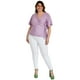 thumbnail image 5 of Blusa juvenil Roman Fashion/Tallas Extras, 0442 (Lila) lila 36 Roman Fashion BL-ELY-0442-LILA, 5 of 6