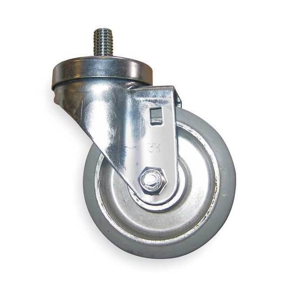 Wesco Swivel Caster,3 1/2 In,Mold On Rubber 108457