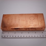 5 lb Copper Bar Paperweight | .999 Pure | Chemistry Element Design with Certificate of Authenticity by Mint State Gold