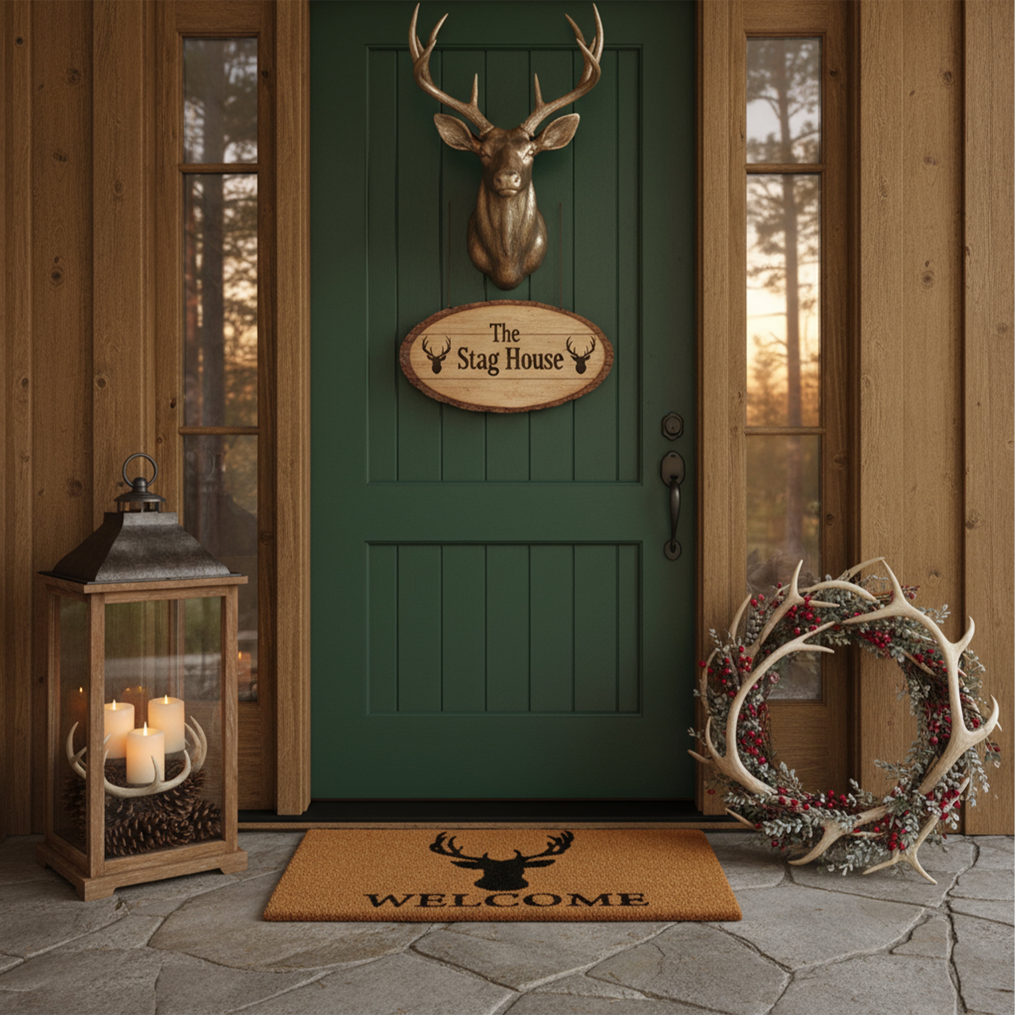 Calloway Mills Deer Welcome Outdoor Doormat 17" x 29"