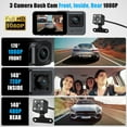 thumbnail image 3 of Super Night Vision Dash Cam Front and Rear, 1080P FHD DVR Car Dashboard Camera DashCam with G-Sensor, Parking Monitor, Motion Detection, 3 of 8