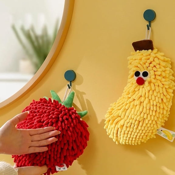 Fuzzy Hand Towels Hanging Bathroom Microfiber Towels High Absorbent to Dry Your Hand Instantly, Bathroom Products