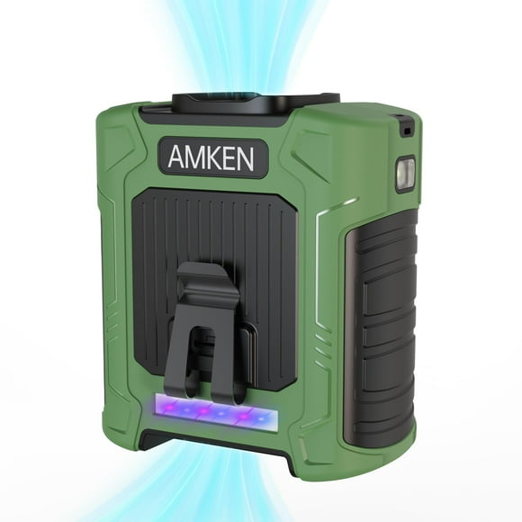 Ventilador de cintura AMKEN, totalmente nuevo, 2025 con batería de 10000 mAh, 35 horas de autonomía