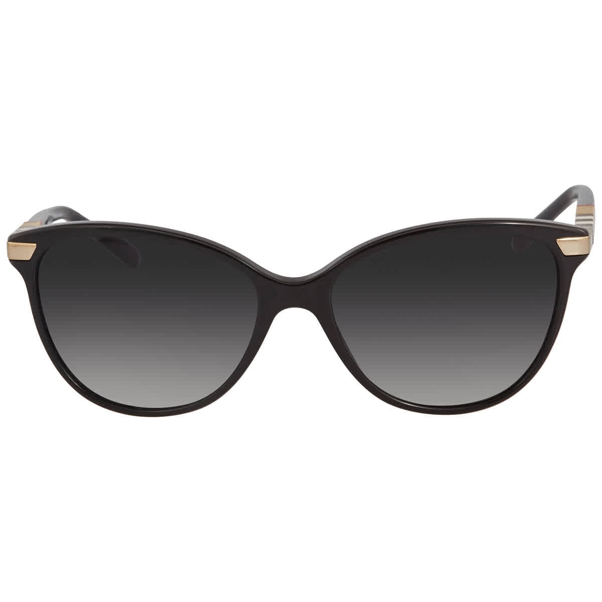 Burberry Women's Black Cat Eye Sunglasses w/ Flex Hinges - BE4216