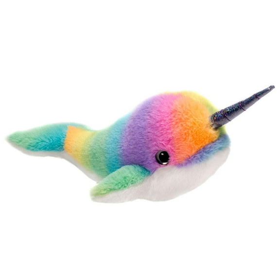 Fiesta Toys Rainbow Sherbet Narwhal Plush Stuffed Animal Toy 14"