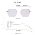 thumbnail image 4 of LifeArt Pure Titanium Frame Glasses/Blue Light Blocking Reading Glasses, Reduce Eyestrain, Stylish for Men and Women(Gold,+0.50 Magnification), 4 of 5