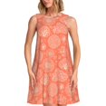 thumbnail image 1 of Fotbe The Marine Theme With Beautiful Corals Vestido de Verano sin Mangas para Mujer – Vestido Midi Línea A, Estilo Camiseta Floral, Vestido Playero Casual y Fluido, 1 of 7