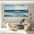 thumbnail image 3 of White Waves Texture Painting Sea Abstract Oil Painting Large Beach Landscape Painting Ocean Canvas Painting Living Room Wall Decor,Unstretched,Frameless,(51*102cm)20*40Inches, 3 of 5