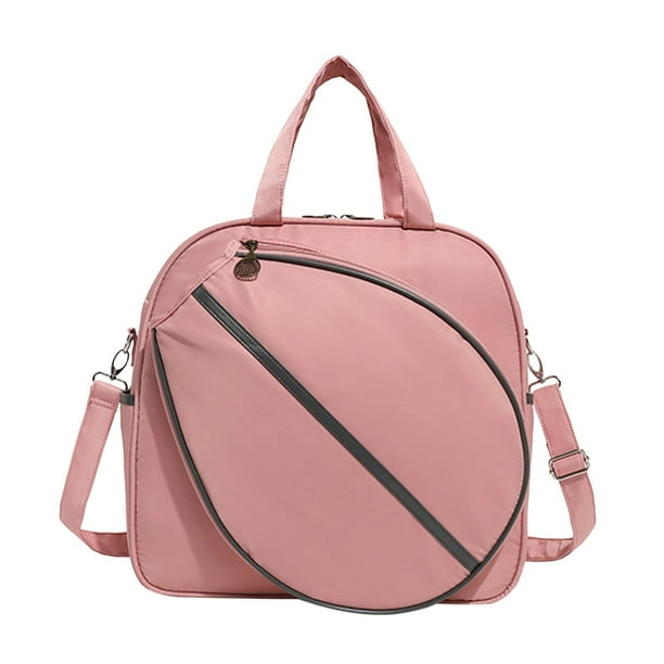 Bolsa de tenis Bolso de tenis Bolso de transporte al aire libre Mujeres Hombres Correa ajustable Portátil Rosa