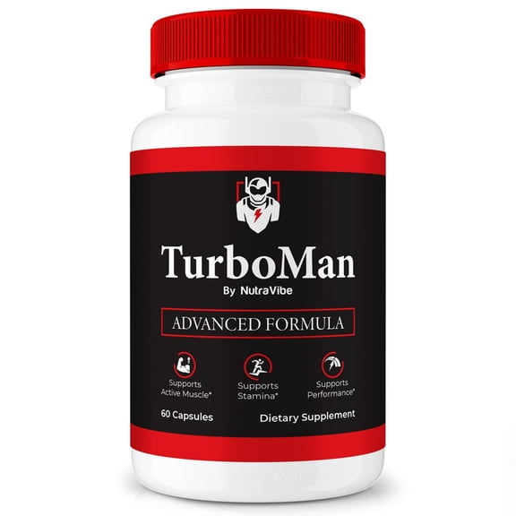 TurboMan – Original TurboMan Capsules with a Natural Daily Blend for Energy & Wellness | Clean, Gentle, Easy-to-Swallow Pills (60 Capsules)