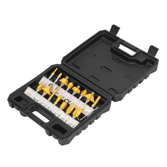 Router Bit Set,15Pcs Router Bit Straight Router Bit Slotting Router Bit Power Packed Performance