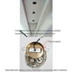 thumbnail image 5 of Lámpara de techo de cristal LED moderna de lujo, accesorio cuadrado dorado para balcón, pasillo y pasillo, 5 of 5