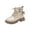 Beige, variant on Tkrady Girls Boots Autumn Winter New Casual Glitter Warm Comfortable Fashion Ankle Boots, Sizes 4-12 Years
