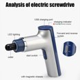 thumbnail image 4 of Amdohai Mini Rechargeable Electric Screwdriver Kit Portable Cordless Screwdriver Powerful Home-use Handheld Electric Screwdriver Set, 4 of 8