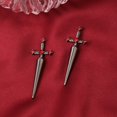 thumbnail image 3 of Gothic Sword Studs with ForCrystals - Women's Vintage Earrings, 3 of 9