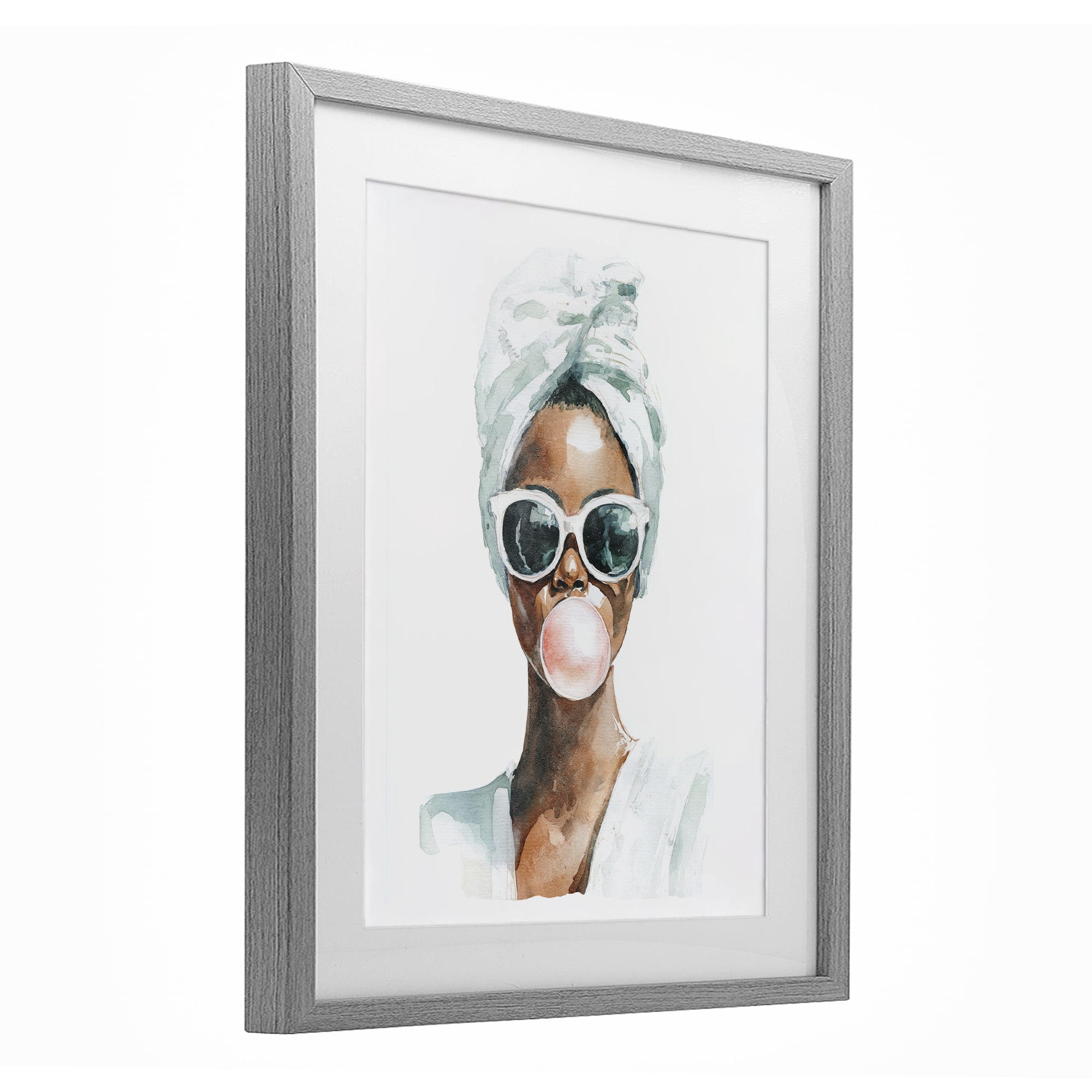 Stupell Industries Bubble Reverie Female Gray Framed Print Under Glass, design by Svetlana Aleynikova