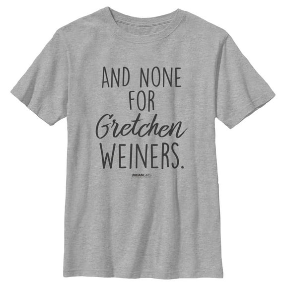 Boy's Mean Girls And None for Gretchen Wieners Graphic Tee Athletic Heather X Large
