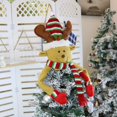 thumbnail image 4 of Decoración del árbol de Navidad Árbol de Navidad Topper Felpa Muñeco de nieve Papá Noel Reno Figuras de Navidad Decoración del árbol Encaje Estrella de Navidad para la decoración del árbol de Navidad JFHHH pequeña, 4 of 5