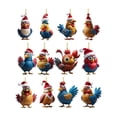 thumbnail image 2 of Adornos navideños, colgante de gallo, decoraciones creativas para árboles de Navidad para favores de fiesta, regalos de Navidad, decoración del hogar, Estilo A Macarena Colgante Gallo, 2 of 8