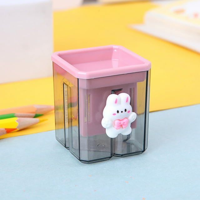 HaoXun Double Hole Pencil Sharpener - Small Portable Manual Pencil Sharpener for Home Office and Art Use