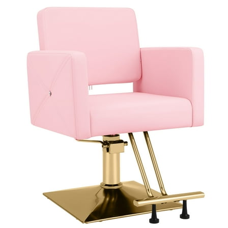 Artist Hand Hydraulic Salon Barber Chair Hair Styling (Pink&Gold)