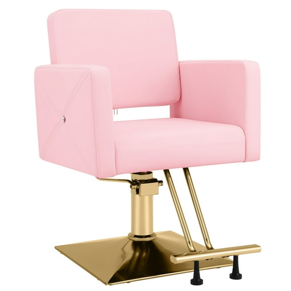 Artist Hand Hydraulic Salon Barber Chair Hair Styling (Pink&Gold)