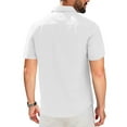 thumbnail image 6 of GENTS BLISS Short Sleeve Mens Dress Shirts Casual Solid Shirts for Men Regular Oxford Tops with Pocket, 6 of 10