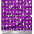 thumbnail image 1 of Soimoi Poly Georgette Fabric Dot & Penguin Ocean Print Fabric by Yard 42 Inch Wide, 1 of 3