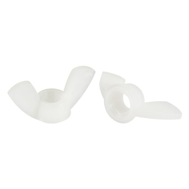 Tuercas de mariposa M10 Nylon Blanco 15 Paquete