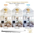 thumbnail image 5 of Sofucor 42" Gold Farmhouse Ceiling Fans with Light and Remote, 6-Speed for Bedroom, Living Room, Indoor, 5 of 12