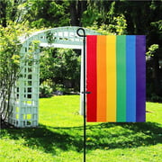 Rainbow Garden Flag LGBTQ Pride Flag Double-Sided Yard Flag LGBTQ for Indoor Outdoor Decoration