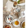 thumbnail image 4 of Easter Rabbits Kitchen Dish Towels for Drying Dishes Set of 4, Spring Flowers Butterfly Bunny Plants Beige Waffle Weave Microfiber Hand Tea Bathroom Towels Quick Dry & Absorbent Towel 15.7x23.6, 4 of 7