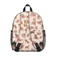 thumbnail image 3 of Mixed Breed Dog and Floral Backpack for School, Cute School Bag with Adjustable Shoulder Straps and Padded Back, 13.8"x11.4"x6", 3 of 4