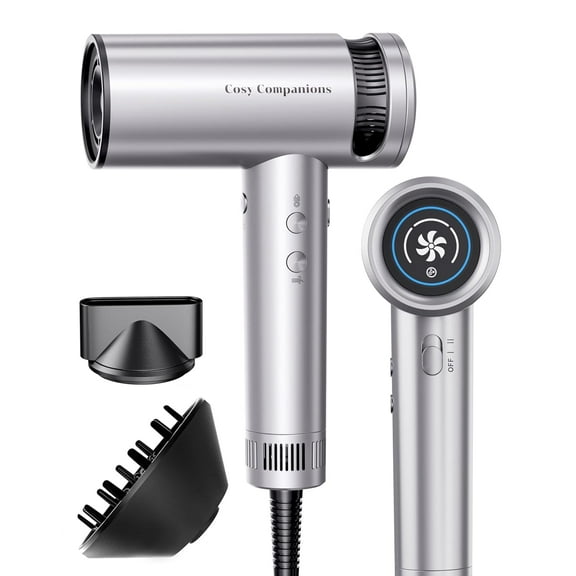 Hair Dryer - High-Speed 150,000 RPM Hairdryer for Fast Drying, 500Million Negative Ionic & HD Display Blow Dryer with Magnetic Diffuser & Nozzle0701