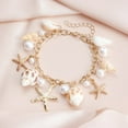 thumbnail image 4 of Boho Coastal Jewelry Set Summer Shell Conch Starfish Necklace Bracelet Gift, 4 of 4