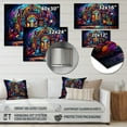 thumbnail image 4 of Designart "Psychedelic Sound at Multicolor Jukebox" Jukeboxes Metal Wall Art, Colorful Metal Wall Decor, Modern Metal Art Decor For Hallway - 32x24 Inch, 4 of 6