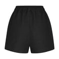 thumbnail image 5 of Women's Elastic Denim-Look Shorts with Side Pockets for Fitness and Casual Wear, 5 of 9
