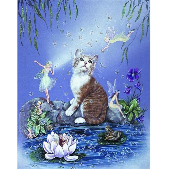 Diamond Painting (DE6449) DIY 5D Square cat Pictures Craft 30x40cm FLhrweasw Nuevo