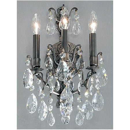 - Versailles Wall Sconce in Antique Bronze Finish (Crystalique)