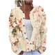 thumbnail image 2 of Cárdigan informal de punto con estampado floral para mujer, chaqueta abotonada y abrigo superior para mujer, 2 of 5