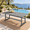 Gray, variant on 67" Rectangle Outdoor Dining Table, HDPE Patio Table with 1.96" Umbrella Hole, Weather Resistant Outdoor Furniture for Backyard & Garden