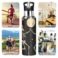 thumbnail image 7 of Yayeee 20oz Insulated Water Bottle Double Wall Stainless Steel with Flip Straw Lid, Black Halloween Dancing, 7 of 7