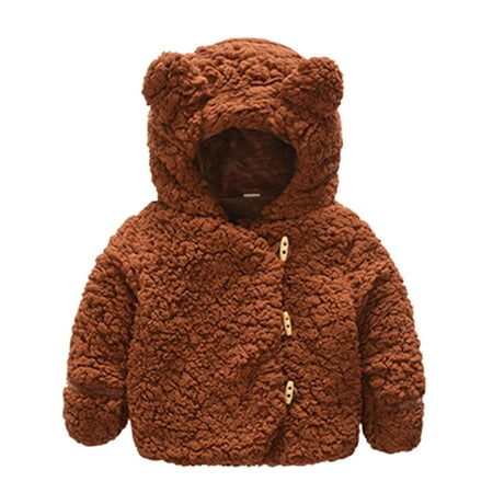 

Aayomet Big Girls Winter Coats Girls Warm Winter Coats Water Resistant Thicken Long Parka Fleece Puffer Jacket Hooded Quilted Windbreaker Brown 6-12 Months