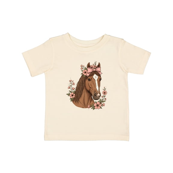 Inktastic Horse Girl Flowered Cute Girls Baby T-Shirt