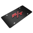 thumbnail image 3 of Dodge R/T Logo 3D Logo Black Carbon Fiber Patten Stainless Steel License Plate, 3 of 5